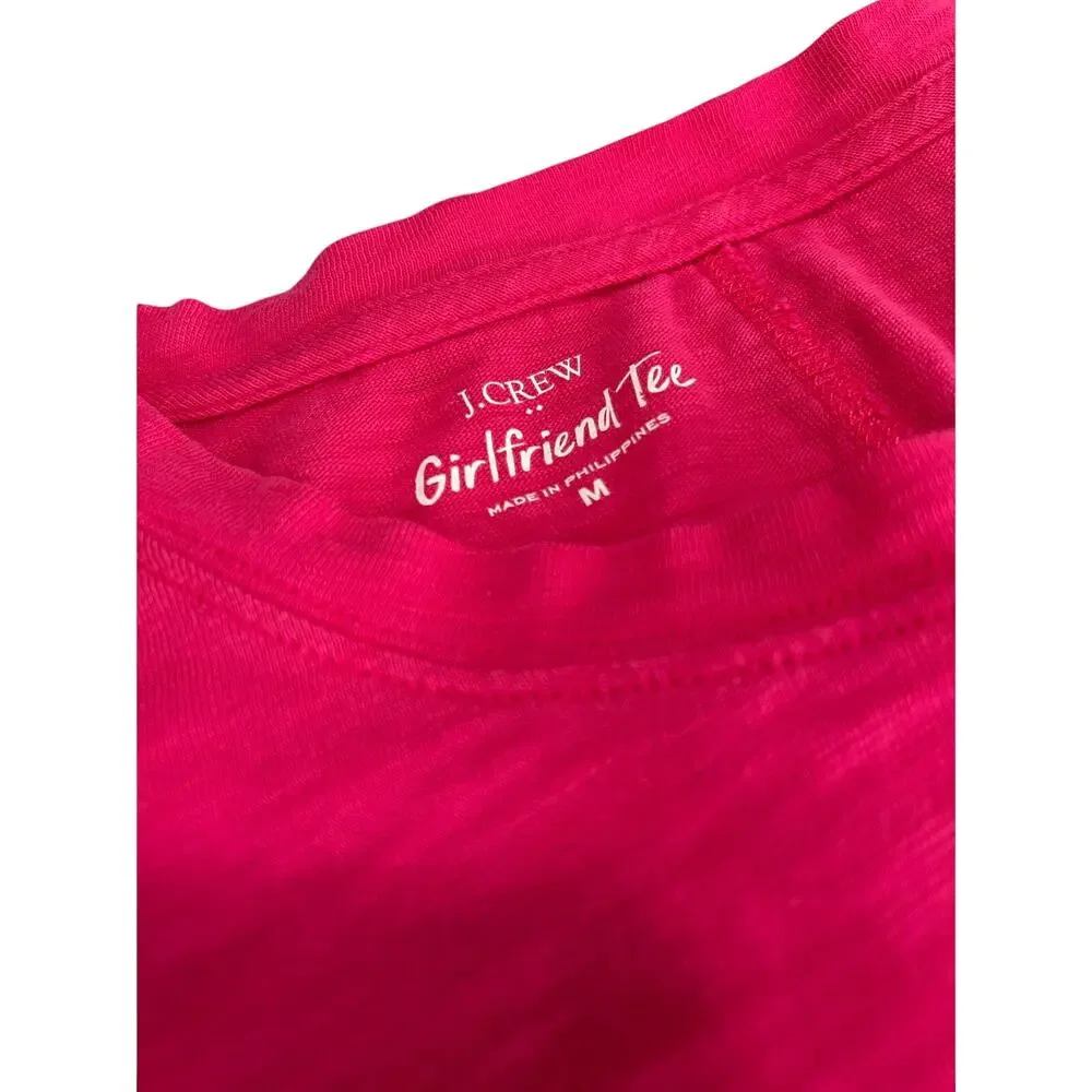 J.Crew long sleeve 100% cotton Girlfriend Tee Bundle of 2 Pink/Blue